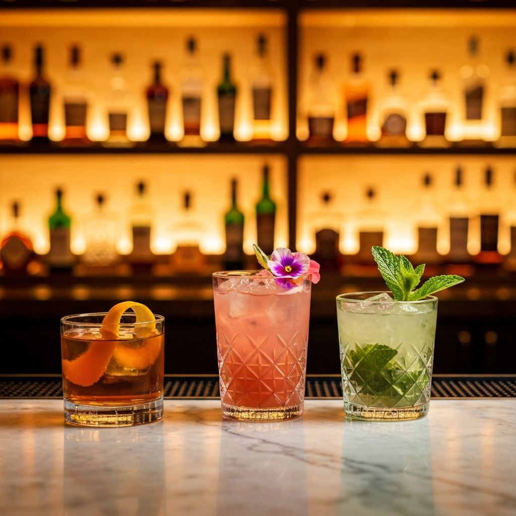Craft cocktails at Siscillia Lagos bar