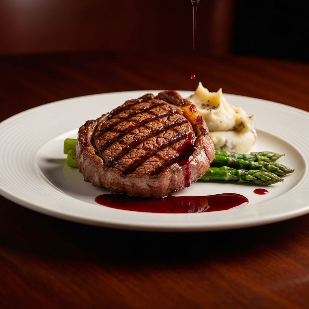 Premium grilled steak at Siscillia Lagos